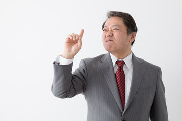 罵倒するビジネスマン、中年男性