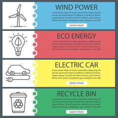 Eco technologies banner templates set