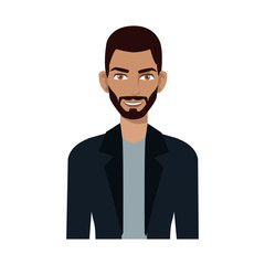 good looking man cartoon icon over white background. colorful design. vector illustration