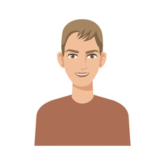 good looking man cartoon icon over white background. colorful design. vector illustration