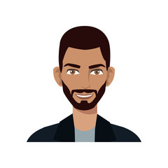 good looking man cartoon icon over white background. colorful design. vector illustration