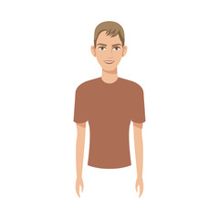 good looking man cartoon icon over white background. colorful design. vector illustration