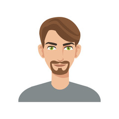 good looking man cartoon icon over white background. colorful design. vector illustration