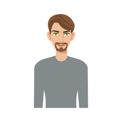 good looking man cartoon icon over white background. colorful design. vector illustration