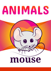 Printable animal flash card