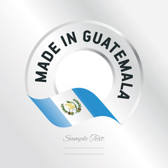 Made in Guatemala transparent logo icon silver background