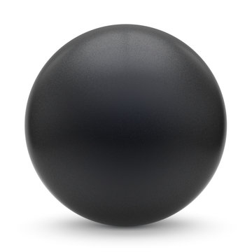 Sphere round button black matted ball basic circle geometric shape solid figure simple minimalistic atom single drop object blank balloon design element empty. 3d render illustration isolated