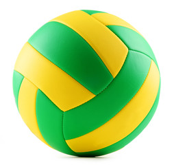Fototapeta premium Leather volleyball isolated on a white background