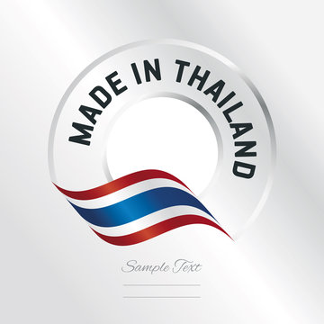 Made in Thailand transparent logo icon silver background