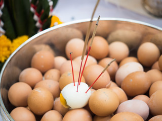 eggs and incense  offerings