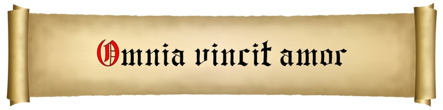 Locution latine. Omnia vincit amor
