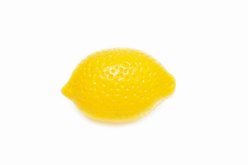 lemon. Children's toy a plastic on a white background.