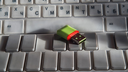 Musical keyboard, computer, USB flash drive