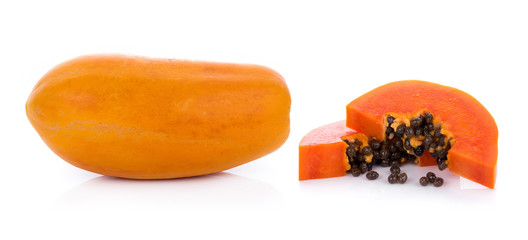 papaya isolated on a white background