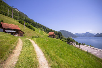 Idyllic landscape in the Alps