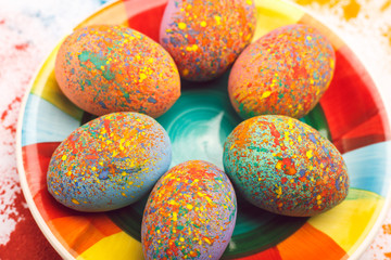 Easter Eggs. Sunday. Easter. Happy Holidays. Christian holiday. Religion. Tradition. Easter background.