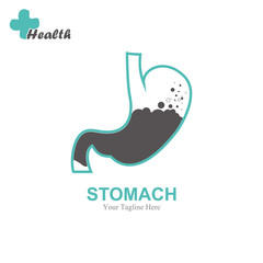 Human stomach logo.