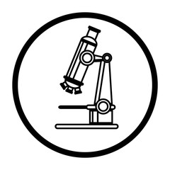 microscope medical emblem icon vector illustration design