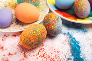 Easter Eggs. Sunday. Easter. Happy Holidays. Christian holiday. Religion. Tradition. Easter background.
