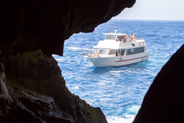 View from the Cave of Neptune on Sardinia, Italy © robertdering