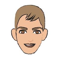 good looking man cartoon icon over white background. colorful design. vector illustration