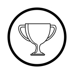 trophy cup award isolated icon vector illustration design