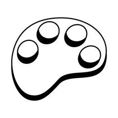 paint pallette isolated icon vector illustration design