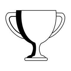 trophy cup award isolated icon vector illustration design