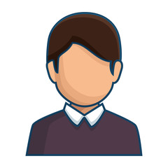 man avatar character isolated icon vector illustration design