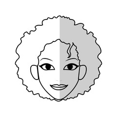 Handsome woman cartoon icon over white background. vector illustration