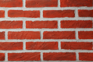 Background of red brick wall