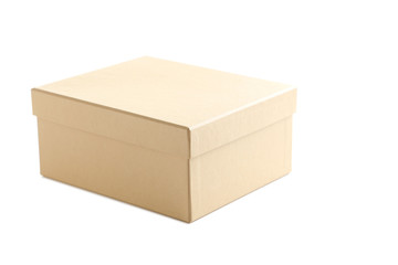 Brown box isolated on a white background