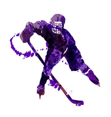 Fototapeta premium Vector illustration of a hockey player