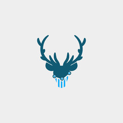 deer finance logo. animal logo with statistic concept