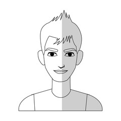 good looking man cartoon icon over white background. vector illustration