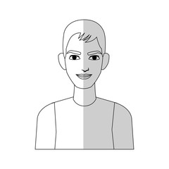 good looking man cartoon icon over white background. vector illustration