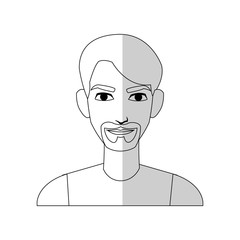 Obraz na płótnie Canvas good looking man cartoon icon over white background. vector illustration