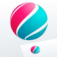 Abstract colorful vector sign. Logo for Business, Technology, Corporation.