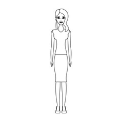 young slim pretty woman icon image vector illustration design 
