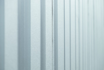 surface of zinc fence in the construction zone for texture background.