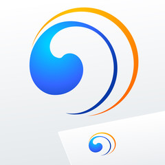 Abstract colorful vector logo for Business, Tourism and Travel