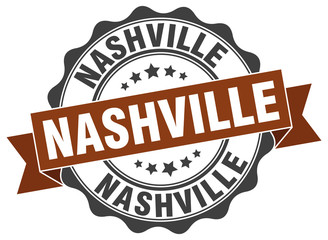 Fototapeta premium Nashville round ribbon seal