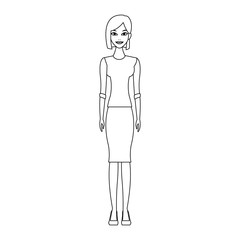 young slim pretty woman icon image vector illustration design 
