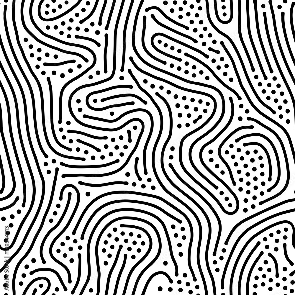 Poster Abstract background of vector organic irregular lines maze pattern
