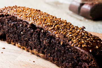 Ay coregi / Turkish Pastry with chocolate, sesame and dried raisin.