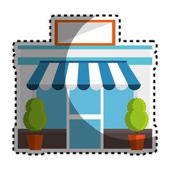 store building front icon vector illustration design