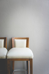 white chair vintage in the living room , modern design interior with grey wall