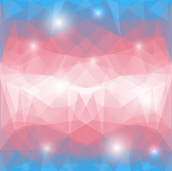 Obraz premium Light Pink, Blue abstract polygonal background. Blurry triangle design. Vector illustration