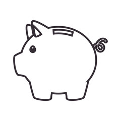 piggy savings money icon vector illustration design