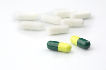 Green and White Capsules